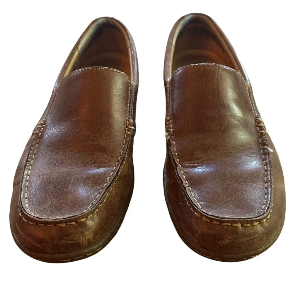 Born Nigel Brown Leather Slip On Loafers Men's 8‎